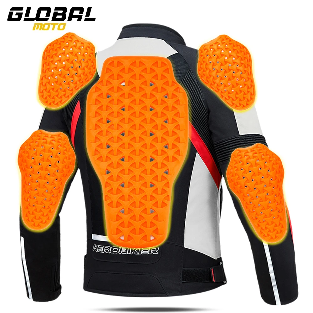 CE Certification Motorcycle Jacket Insert Protective Gear Moto Clothing Built-in Protector Knee Pad Elbow Back Chest Protection
