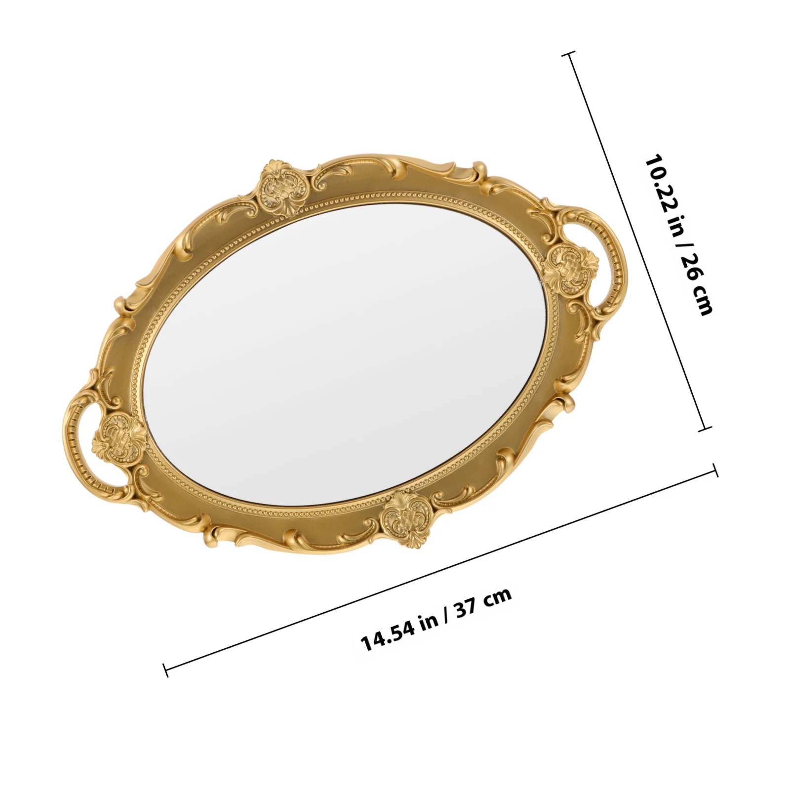 กระจกแต่งหน้าสไตล์วินเทจแบบยุโรป ทำจากเรซิ่นและกระจก ตั้งพื้นได้ เหมาะสำหรับห้องนอน ห้องน้ำ ตกแต่งผนังบ้าน และโต๊ะเครื่องแป้ง