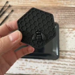 Solid Black Silicone Honeycomb Stash Container 26ML