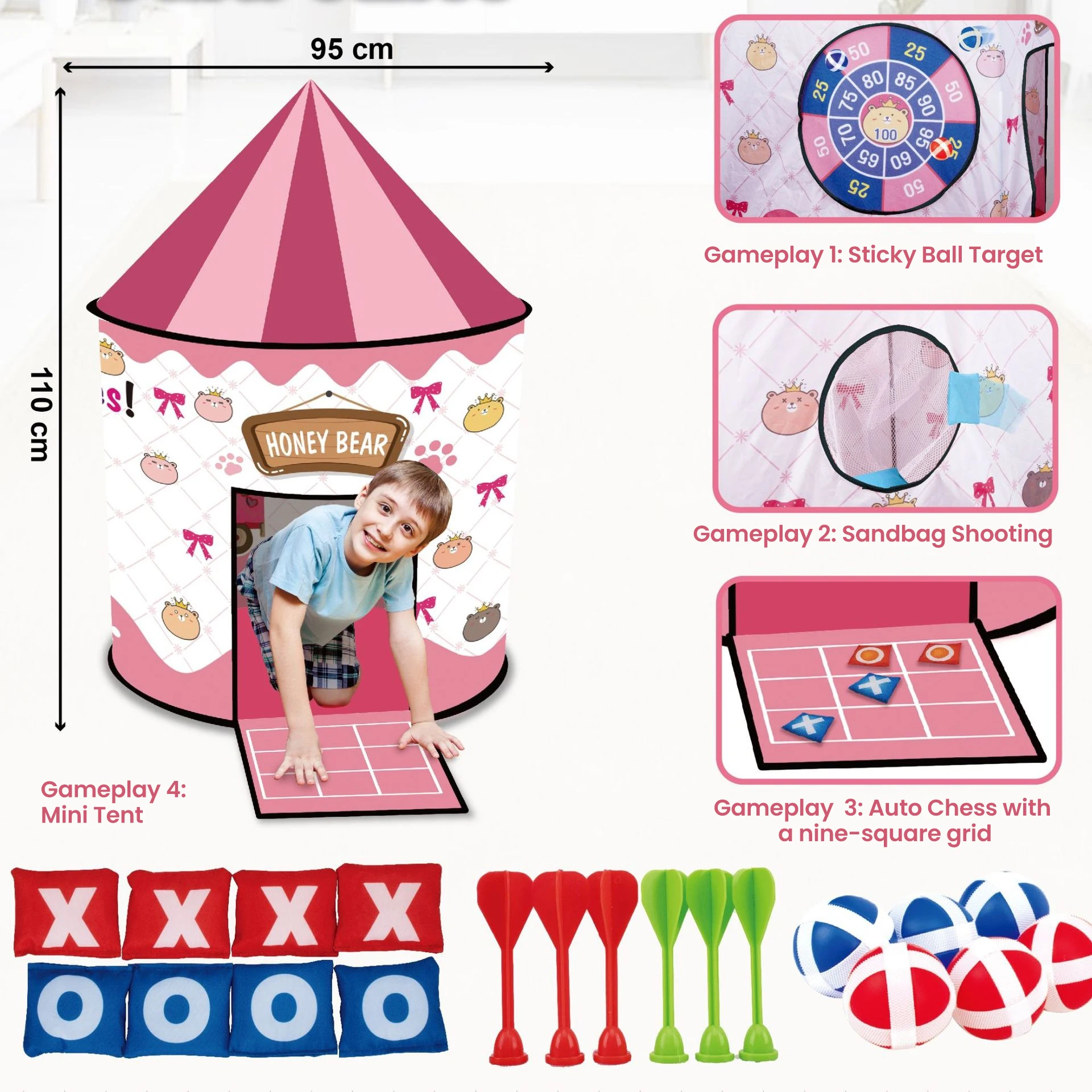 4 em 1 infantil criança dobrável tendas portátil castelo crianças rosa azul jogar casa brinquedos de acampamento natal presentes ao ar livre decoração do quarto