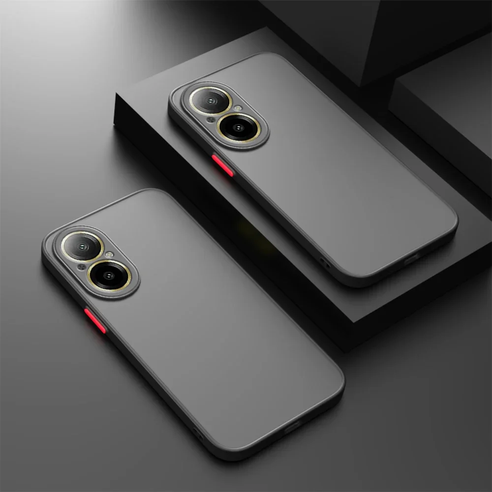 Shockproof Armor Matte Case For Realme C67 4G C65 Soft TPU Bumper Clear Hard PC Cover Capas On Realmi 11 Pro+ 12 ProPlus C53 C55 - view 2