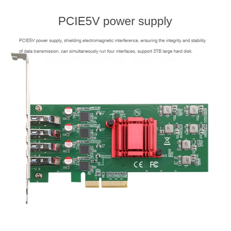 1 PCS 4-Port USB 3.0 Visual Capture Card 20G Standalone 4-Channel Expansion Card 4X5G Adapter Card