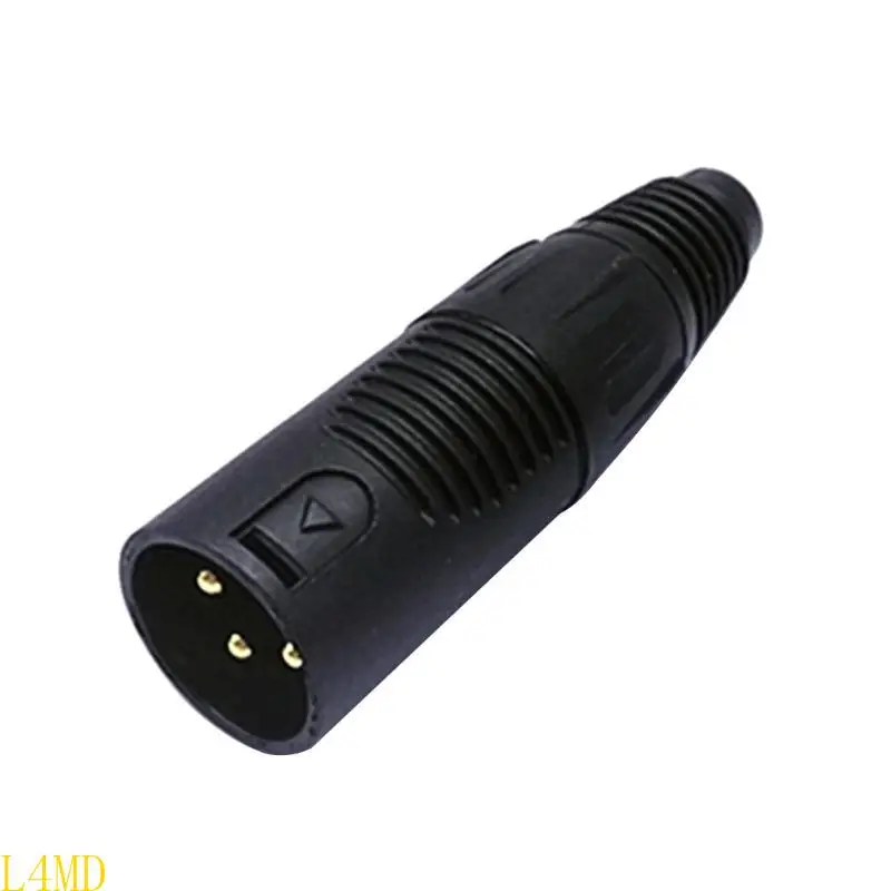L4MD XLR Plug Connector 3 Pin Pin/Female Adapter for Audio Cable
