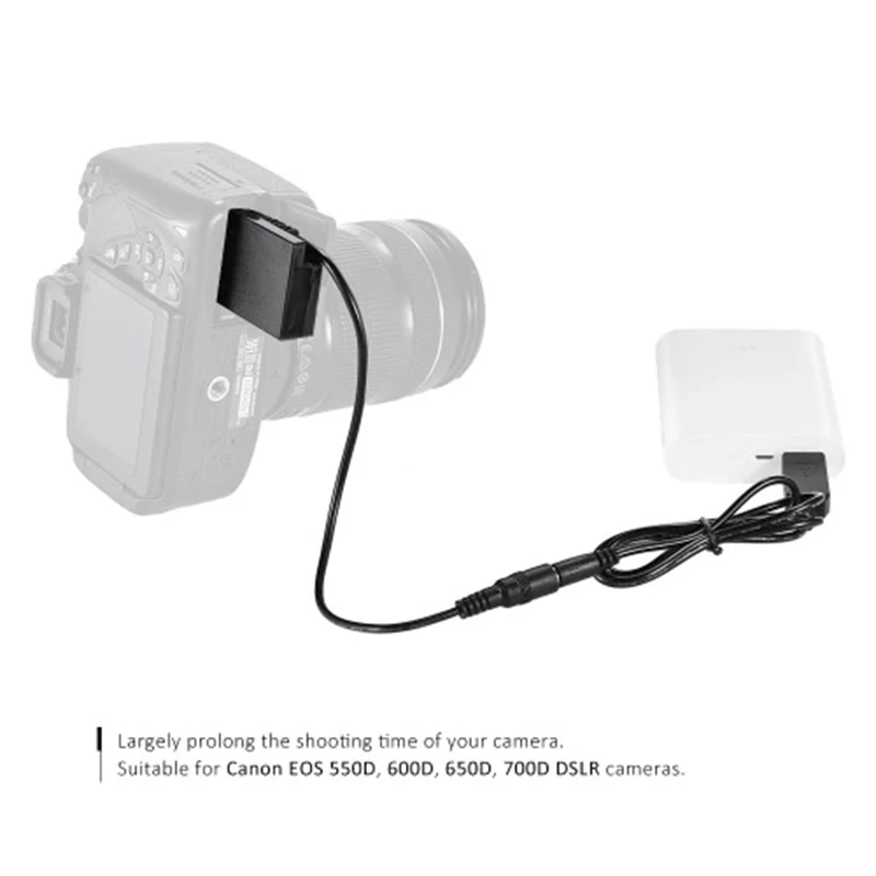 Адаптер DR-E8 Манекен аккумулятора с USB-кабелем-адаптером Power Bank DC