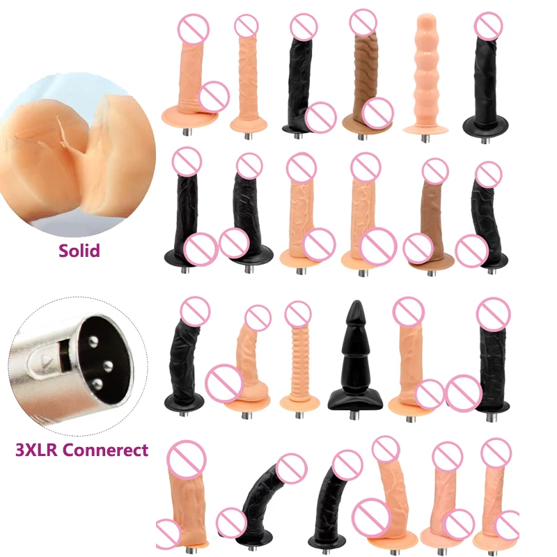 

Big Solid Anal Dildos Sex Toys for Women Men Play G Spot Toys with 3XLR Connector for Sex Machine Attachments Adult Massage Tool