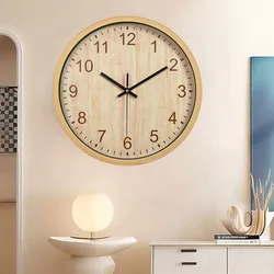 12 Inch Nordic Minimalism Wooden Wall Clock Mute Non-ticking Three-dimensional Suitable for Study Library Bedroom Living Room