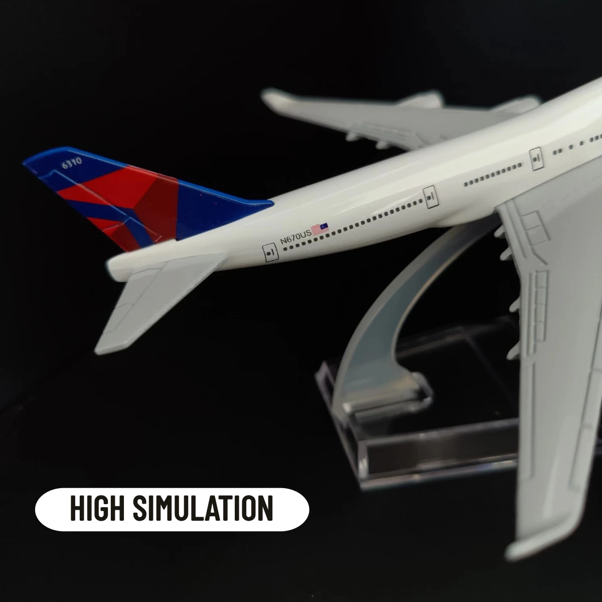 Avion en métal du cimetière Delta B747 pour garçon, échelle 1:400, Boeing Airbus, modèle d'aviation moulé sous pression, jouet d'art l'inventaire pour enfant