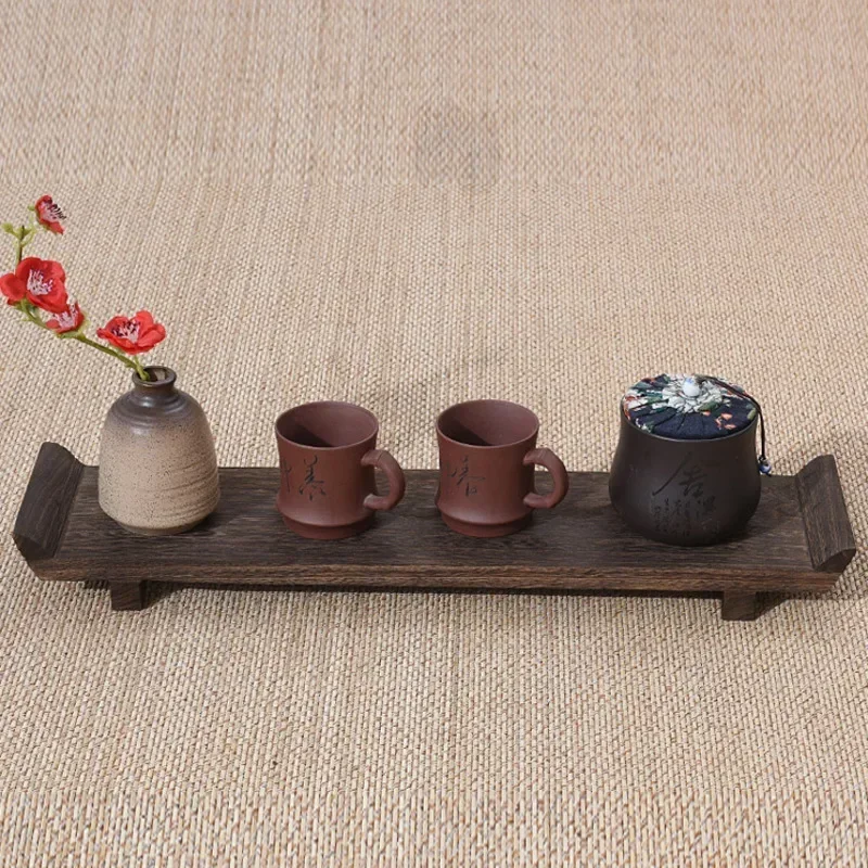 

Solid Wood Tea Cup Holder Retro Home Display Rack Practical Desktop Organizer for Chinese Tea Sets Efficient Storage Solution