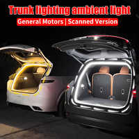LED Car Trunk Lighting Strip Flexible Dynamic Flowing Strip Waterproof Scanned Version Light for Interior Illumination Decor