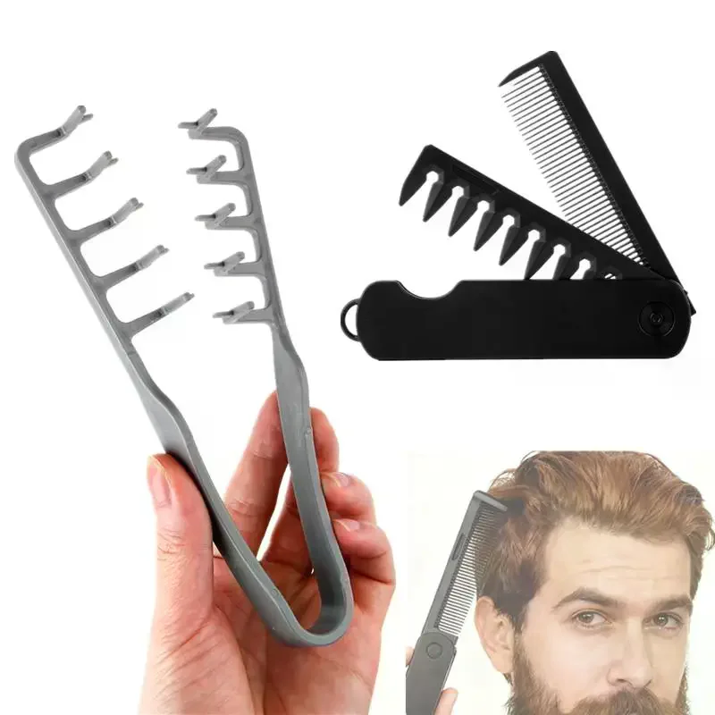 

Volumizing Wide-Tooth Hair Styling Comb+Folding Comb Curling Tools Fluffy Texture Ideal For All Hair Types Hairstyling Tools
