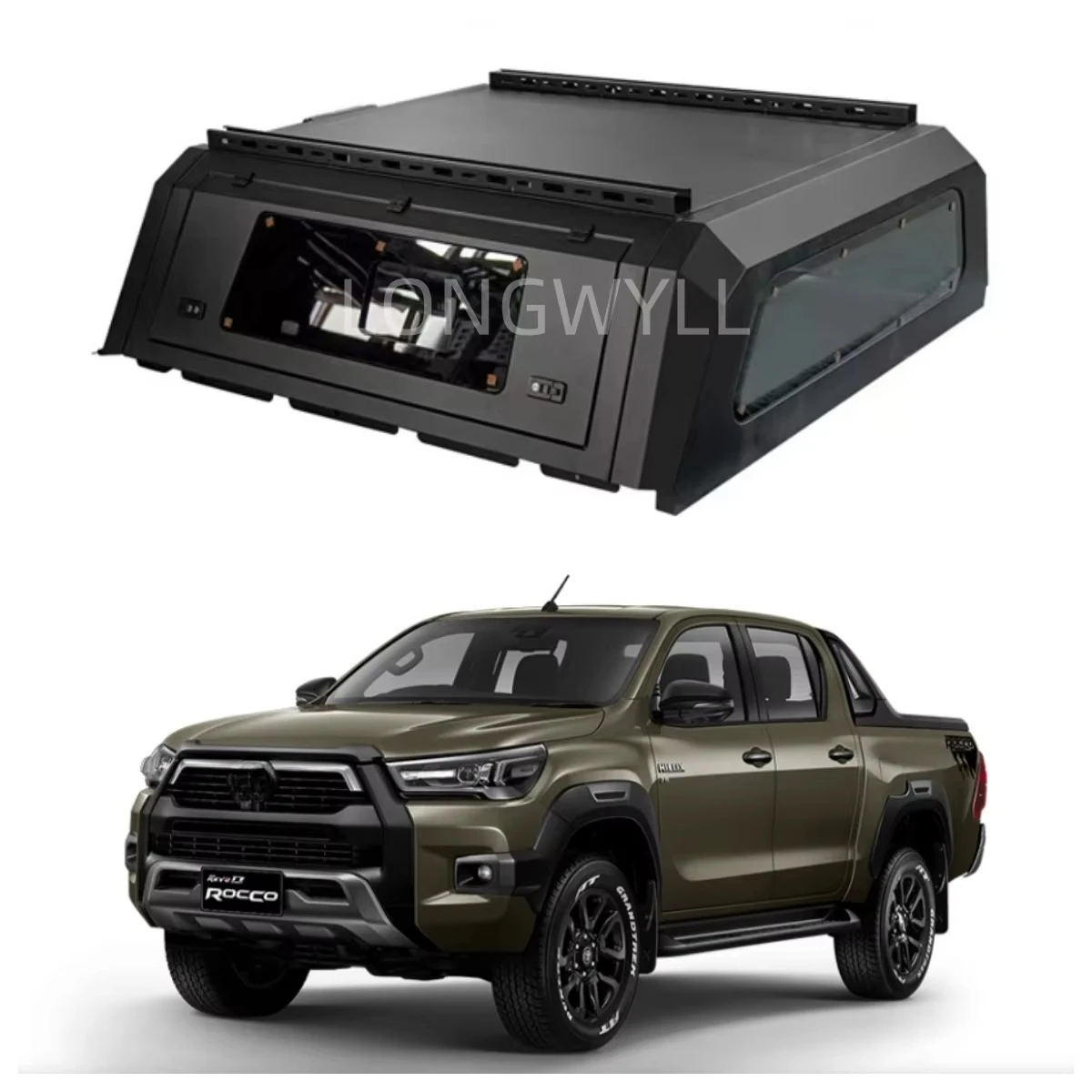 

Заводской чехол для грузовика Tonneau, закаленный, водонепроницаемый, противоугонный, крышки для роликовых жалюзи для Hilux Rocco