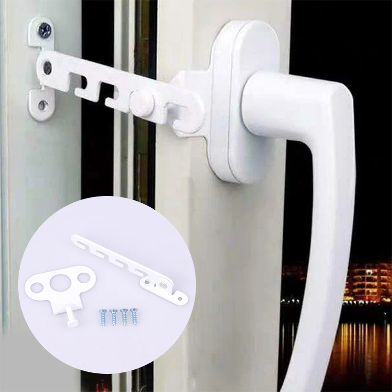Stainless Steel Limiter Latch Wind Brace  Stopper Heavy Duty Gusset Fixed Window Support Wind Hook Latches