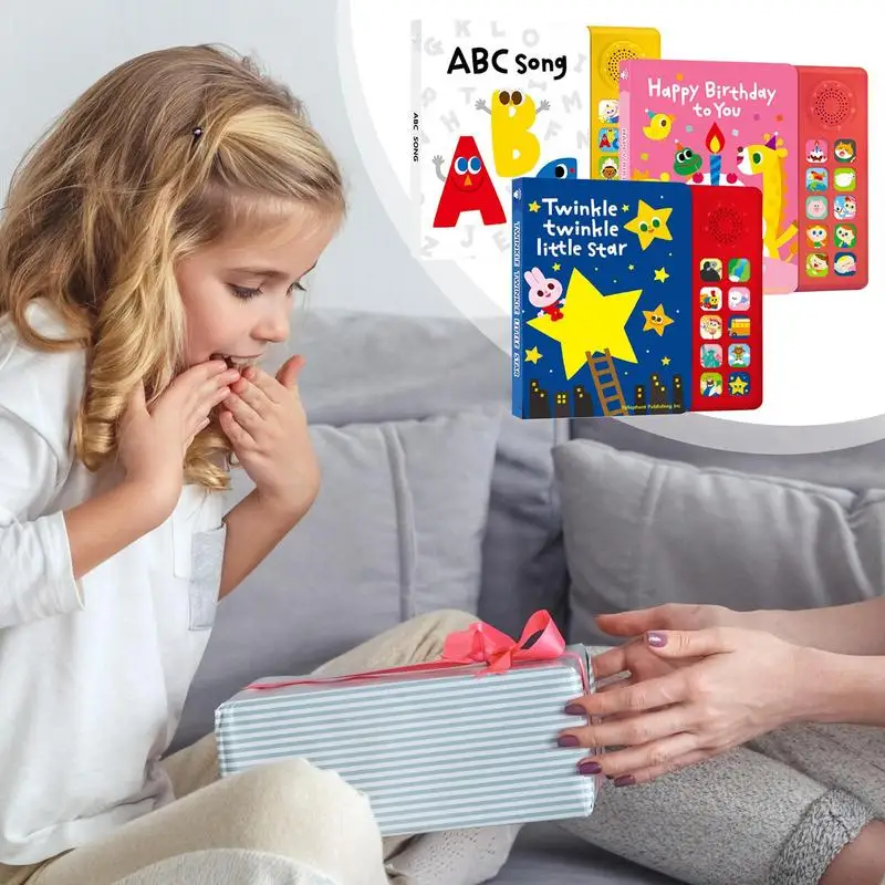 Livro de música interativo, livros de aprendizagem de músicas, 10 rimas de berçário, iluminação em inglês, auxiliares de ensino para meninos e meninas