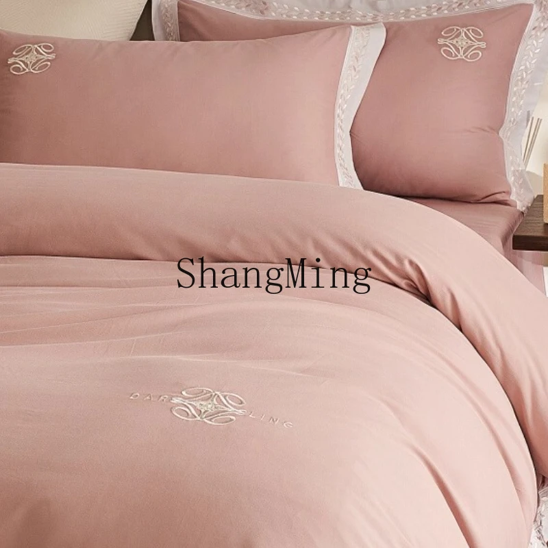 

FG high-grade long-staple cotton sanded bed four-piece set cotton pure cotton autumn and winter bed sheet quilt cover