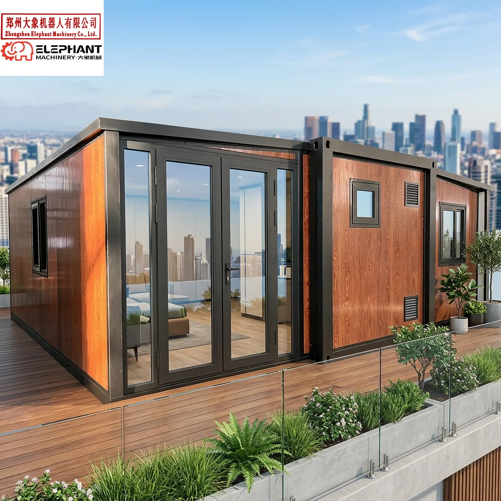 Customized Modern Luxury Prefab Villa 20ft 40ft Expandable Steel Structure Portable Modular Container Home 1-4 Bedroom