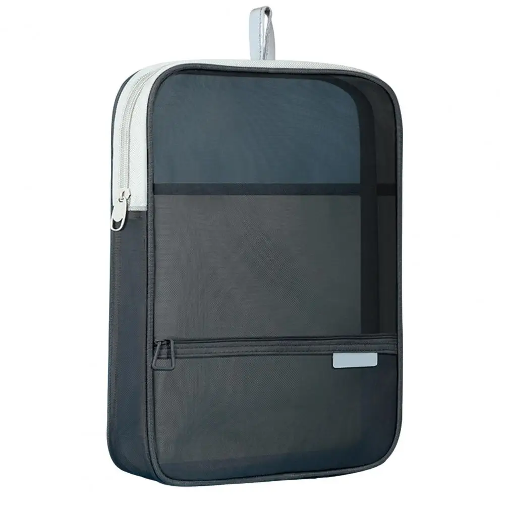 Book Notes Organizer Capacity Mesh Document Bag for Home Office School Transparent File Holder with Student Carrying for Filing