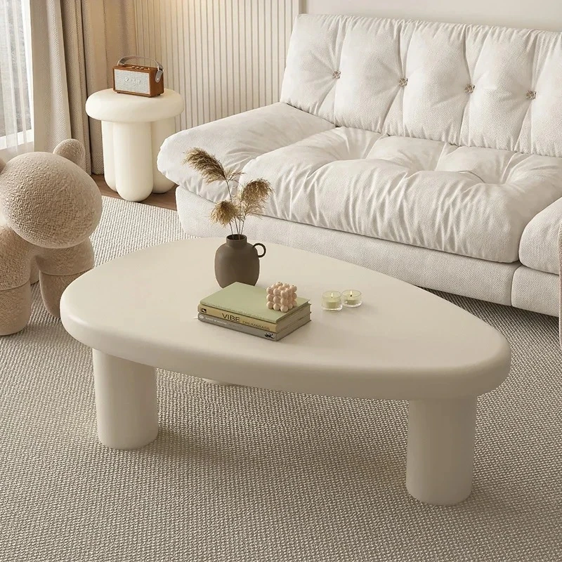 

Design Simple Coffee Table Hardcover White Living Room Minimalist Side Table Nordic Modern Mesita Auxiliar Furniture For Home