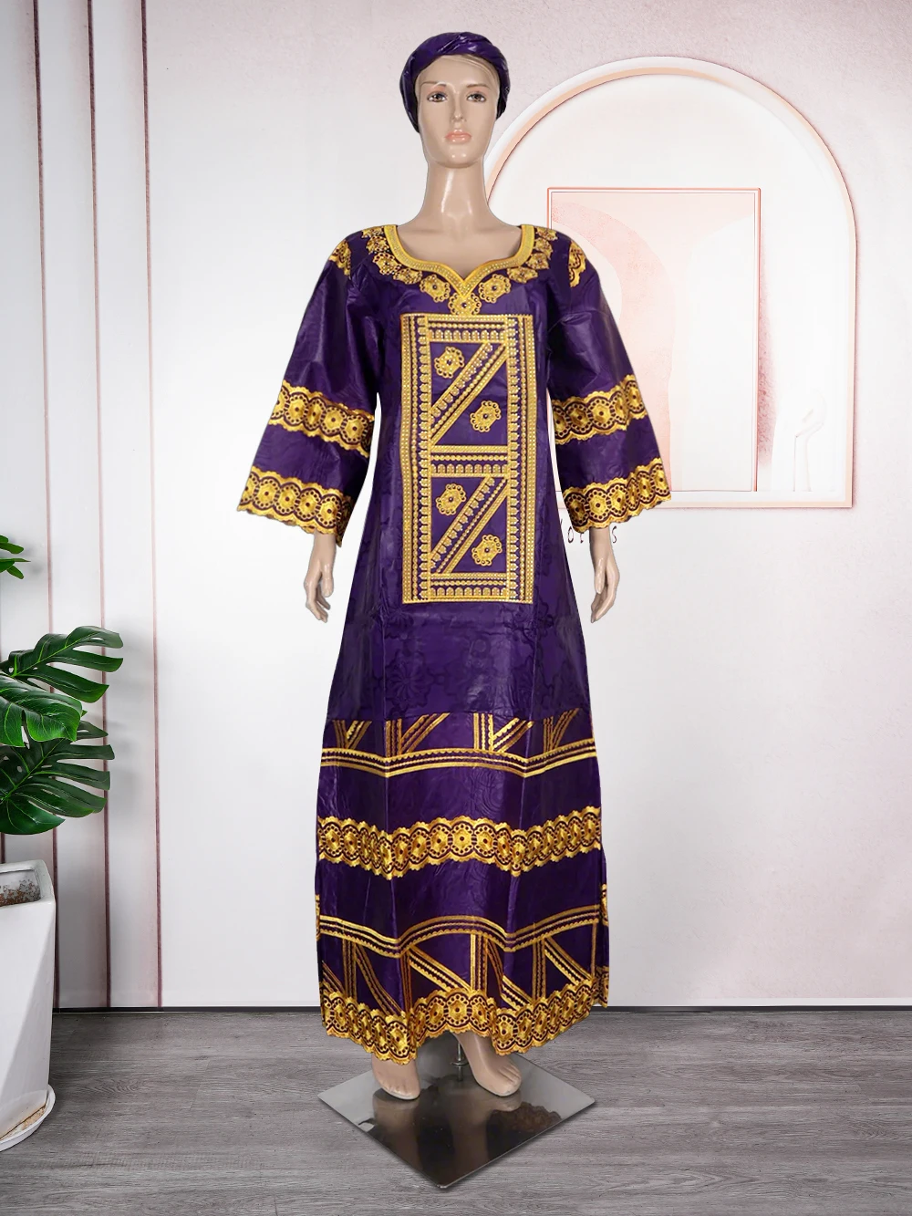 ​​​​​H&D African Clothes For Women Tradition Dress Embroidery  Bazin Wedding Party Dress Ankara Robes Trads African Clothes