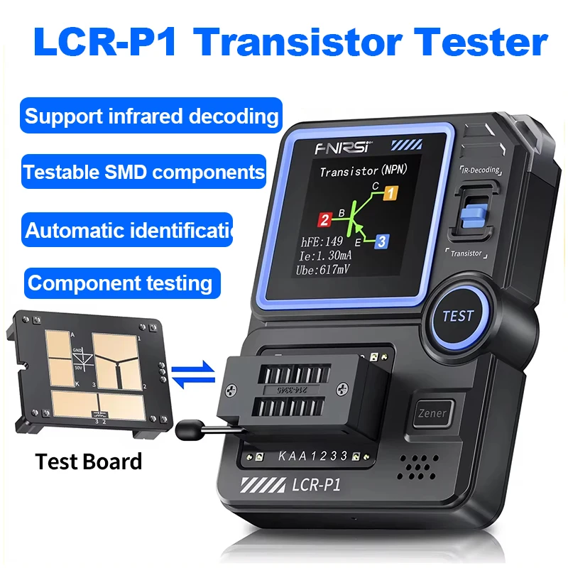 Transistor Testador Diodo Triodo Transistor Medidor de Capacitância Resistência Lcr Esr Medidor Multifuncional Testador Lcr-p1