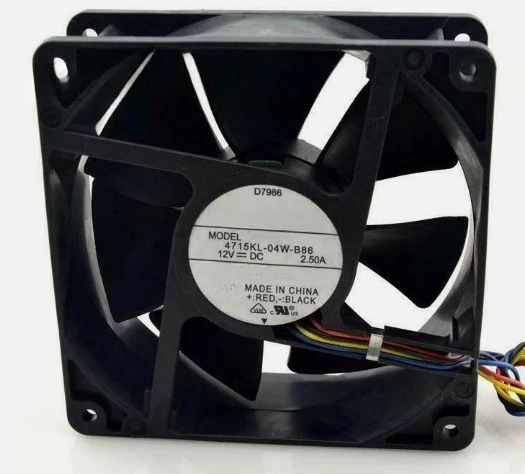 

Brand new 4715KL-04W-B86 12cm 120mm fan 120x120x38mm DC12V 2.50A 4-pin High speed axial flow fan cooling fan Fast delivery