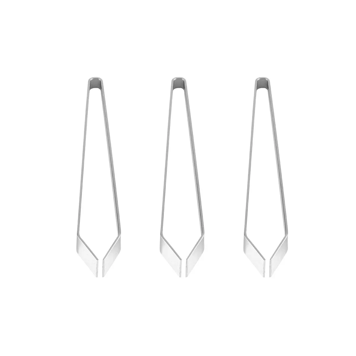 3Pcs Fish Bone Tweezers Stainless Steel Precision Beveled Tip for Kitchen Restaurant Home Hair Removal Fish Deboning Tool