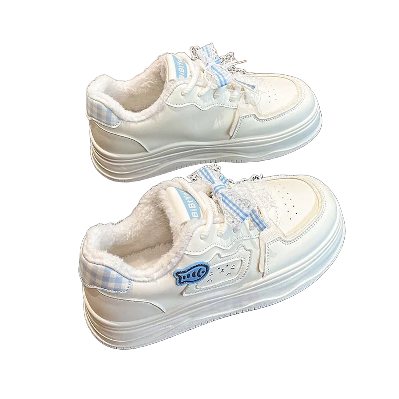 2025 شتاء جديد الأطفال حذاء كاجوال لفتاة الموضة الكورية نمط لينة أسفل المضادة للانزلاق تنوعا الأميرة أحذية رياضية من القطن #6
