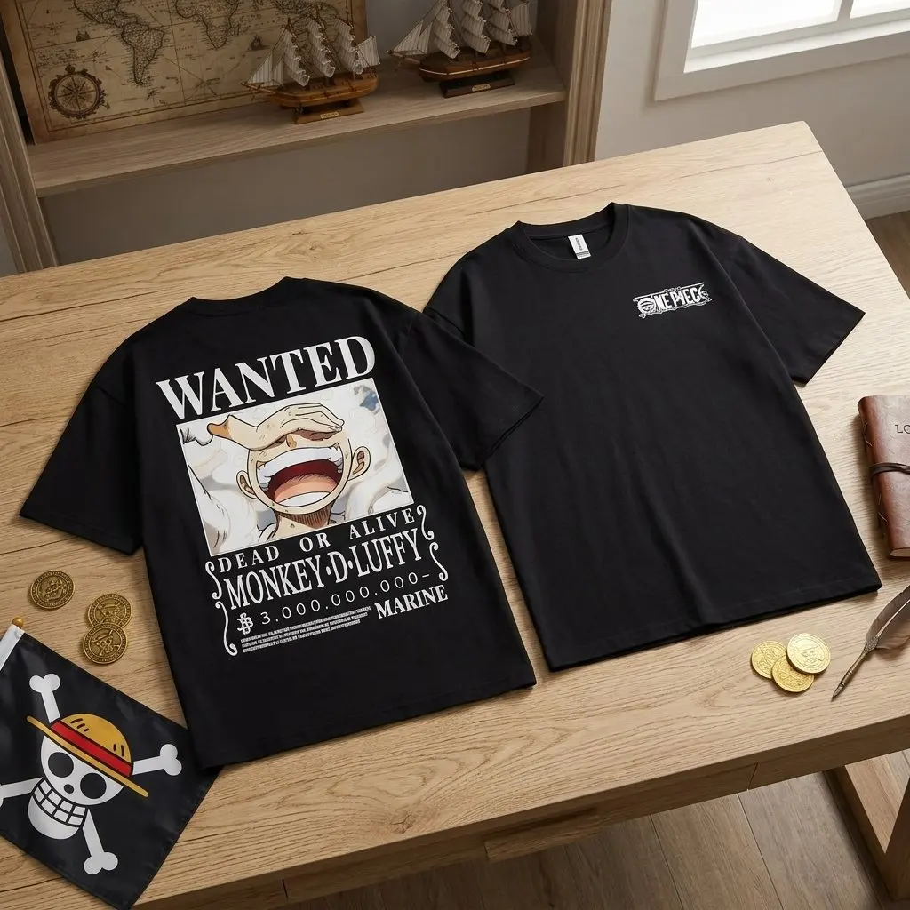 

One Piece Luffy Graphic T-shirt Man Women Y2k Anime Print Oversized Loose Parent Child Short Sleeve Tee Casual Tops 2026 Summer