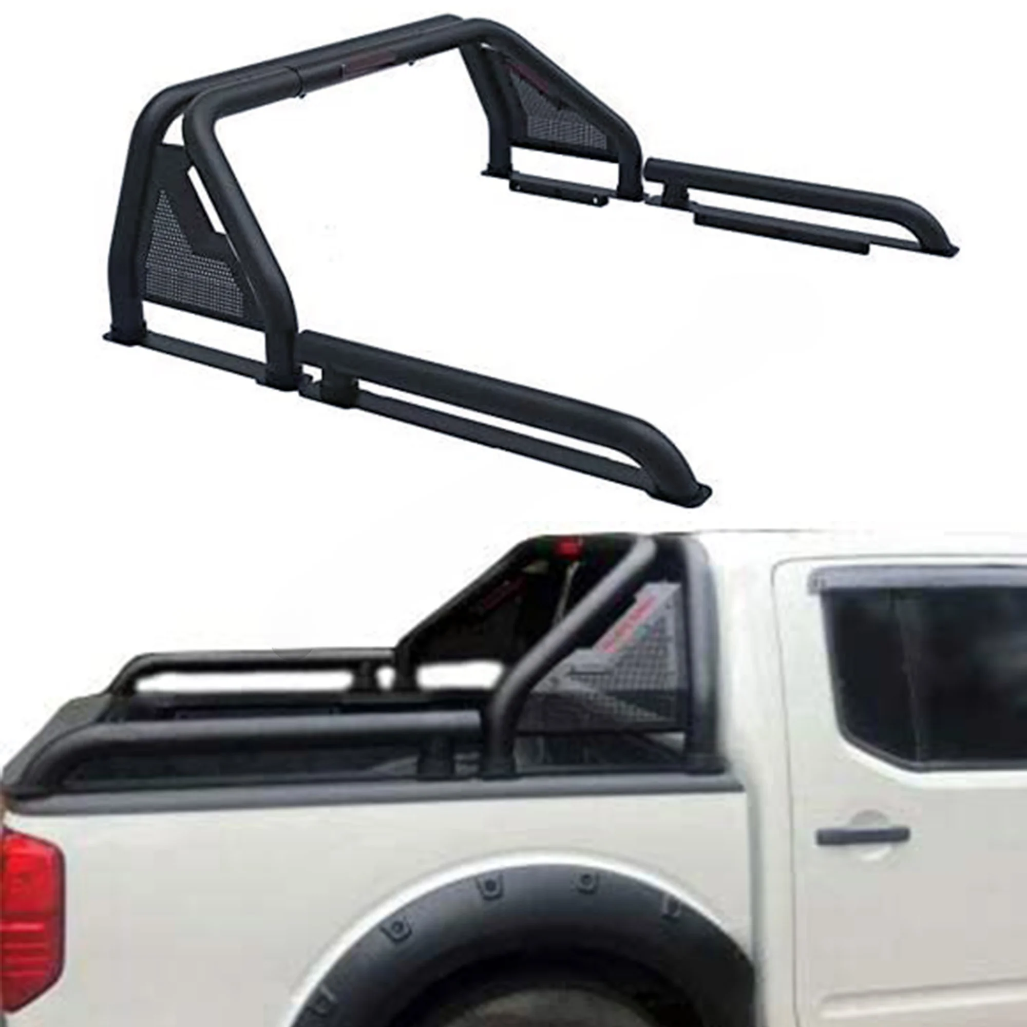 Hot Sell Black Roll Bar Steel Heavy Duty Pickup Truck Bed Rack Compatible with 2005-2021 Nissan Frontier