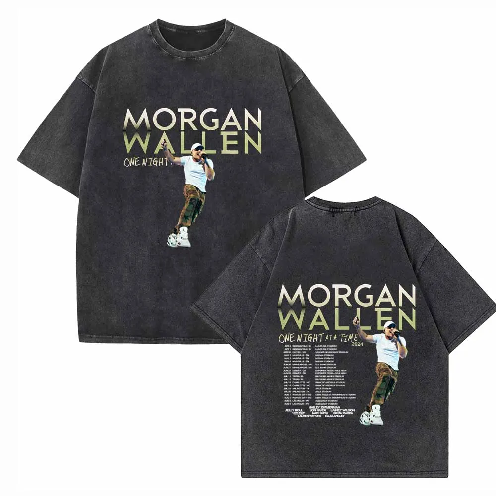 

Morgan Wallen 2024 Tour Shirts Men Women Harajuku Cotton Vintage T-Shirts