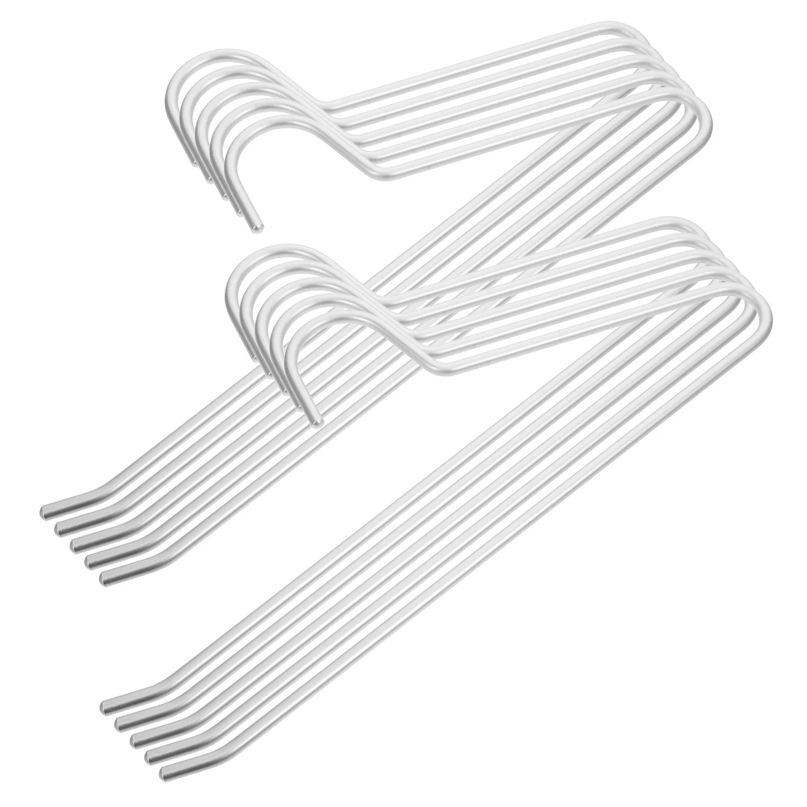 

10pcs Aluminum Pants Non-Slip Metal Hangers For Jeans Trousers Space Pant Hangers Non Slip Saving Closet Organizer
