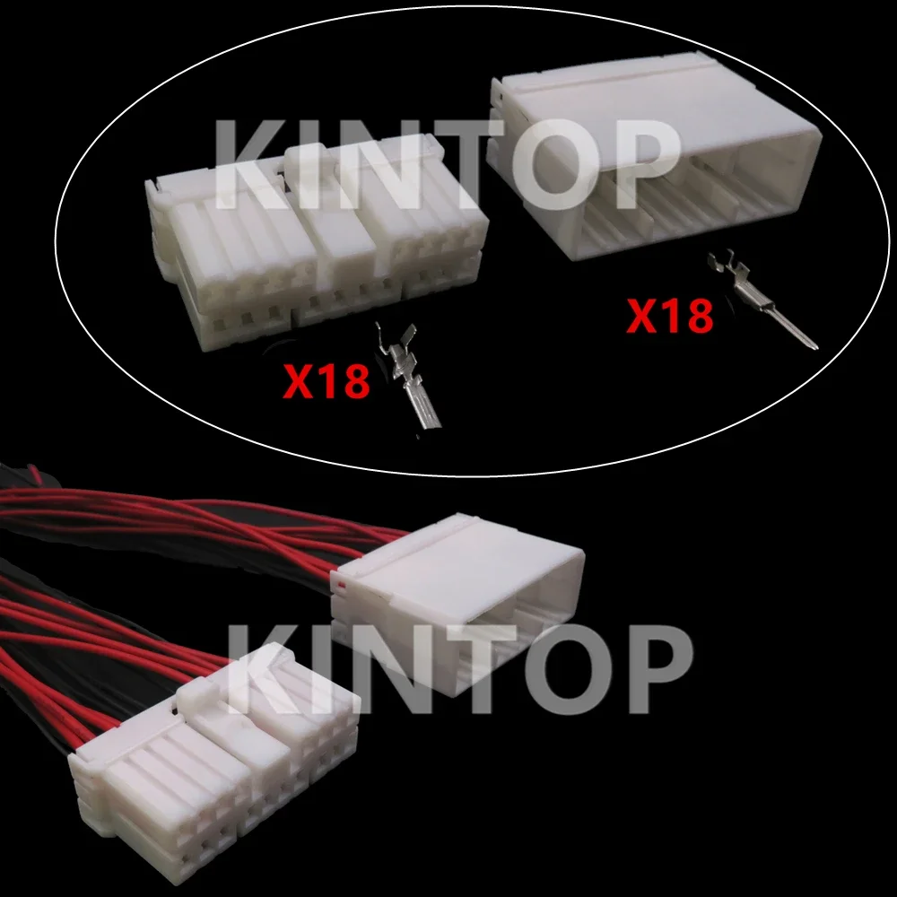 

1 Set 18 Pin Auto Wire Connector Car AC Assembly Plastic Housing Socket For Car Engine Start Stop Modification 174935-1 173853-1
