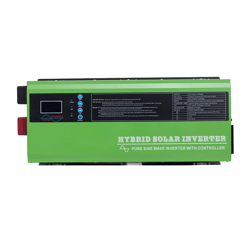 

Hybrid Solar Inverter Pure Sine Wave 3kw 6kw 8kw 10kw 12kw built MPPT split phase 120V/240V low frequency transformer inverter