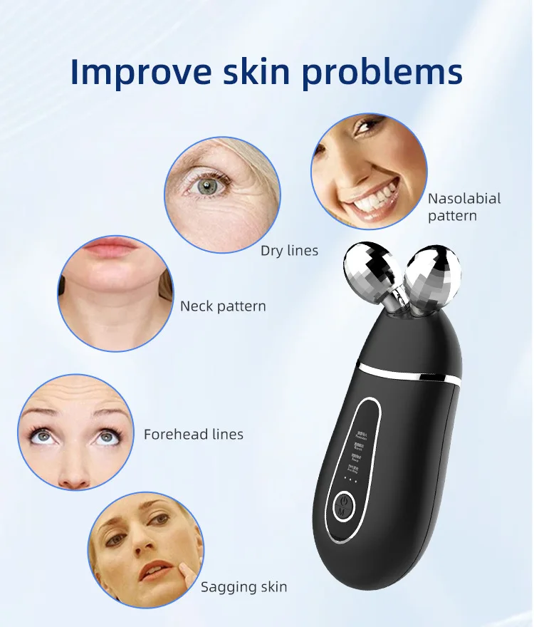 Portable Anti Wrinkle 3D Face Lifting Machine Skin Tightening Neck Face Beauty Microcurrent Face Lift Device