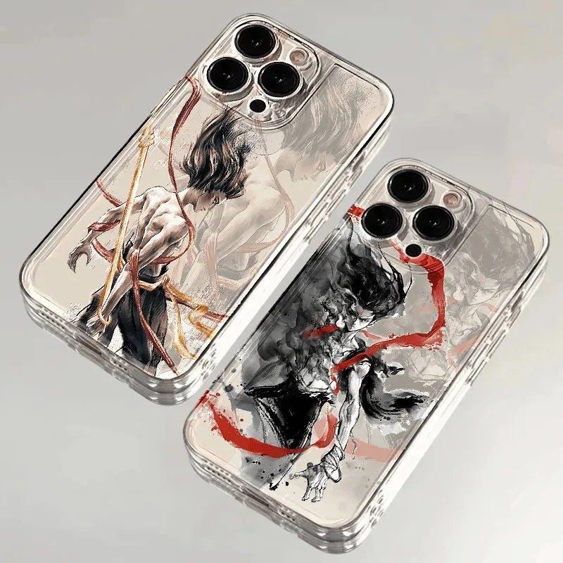 

Luxury Nezha Demon Child Clear Soft Case protection for iPhone 16 15 13 12 11 14 Pro Max XS XR 7 8 Plus X SE Coque
