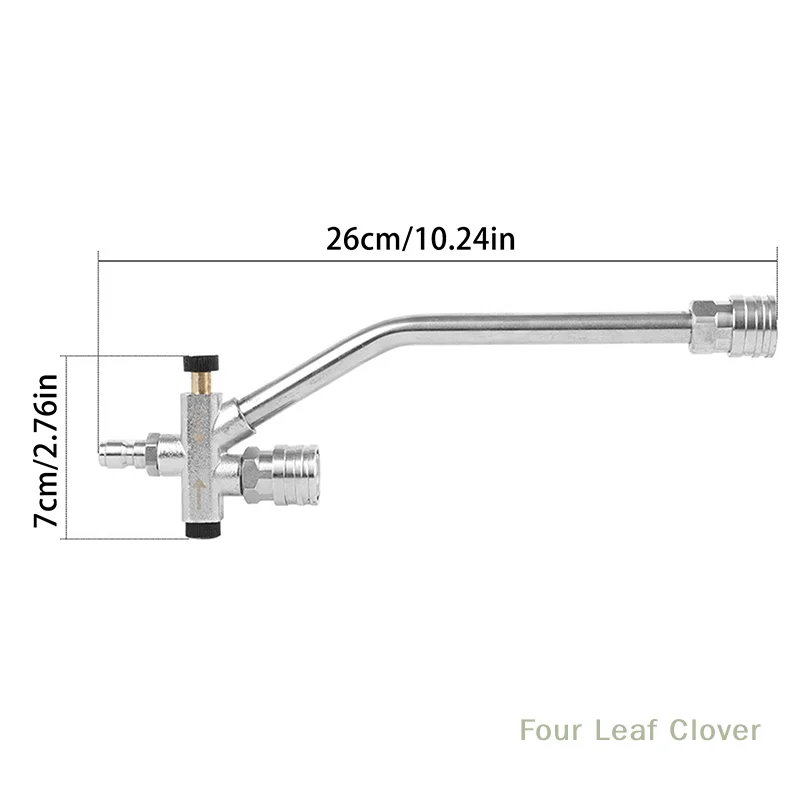 Herramienta de varilla de doble conector para lavadora a presión, interruptor de conexión rápida de 1/4 ", accesorio de doble punta para cañón de espuma y boquilla de pulverización