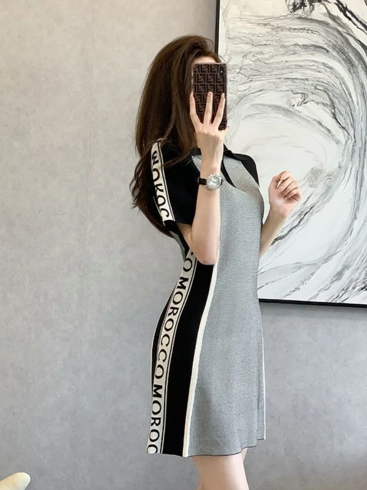 Robe mi-longue moulante pour femmes, robes Harajuku pour femmes, t-shirts, vêtements, chemise, batterie con, nouveau en Promotion, vintage, été, chimxxl, 2024