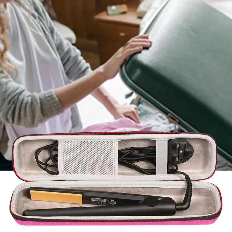

Portable Hair Straightener Storage Bag Curling Iron Storage Container Hair Straightener Protective Travel Carrying Case
