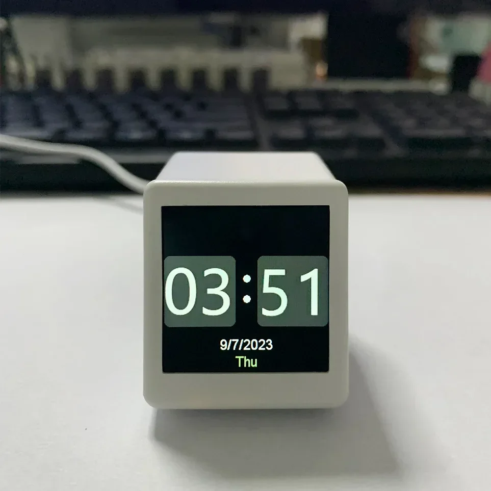 Smart Weather Clock, WIFI Weather Station for Accurate Forecasts and Bitcoin Monitoring, Creative Digital Ornaments for Desktop image 2