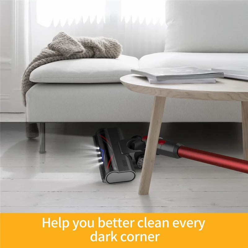 A50Q-Quick-Release Turbine Brush Head For Dyson V7 V8 V10 V11 V15 Vacuum Cleaner Attachment With LED Light Floor Brush Head