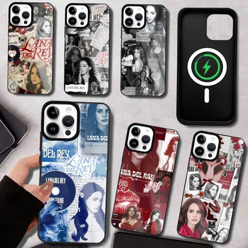 

Singer L-Lana D-Del Reys Phone Case For iPhone17,16,15,14,13,12,11 Plus,Pro Max Magnetic For Magsafe Wireless Charging