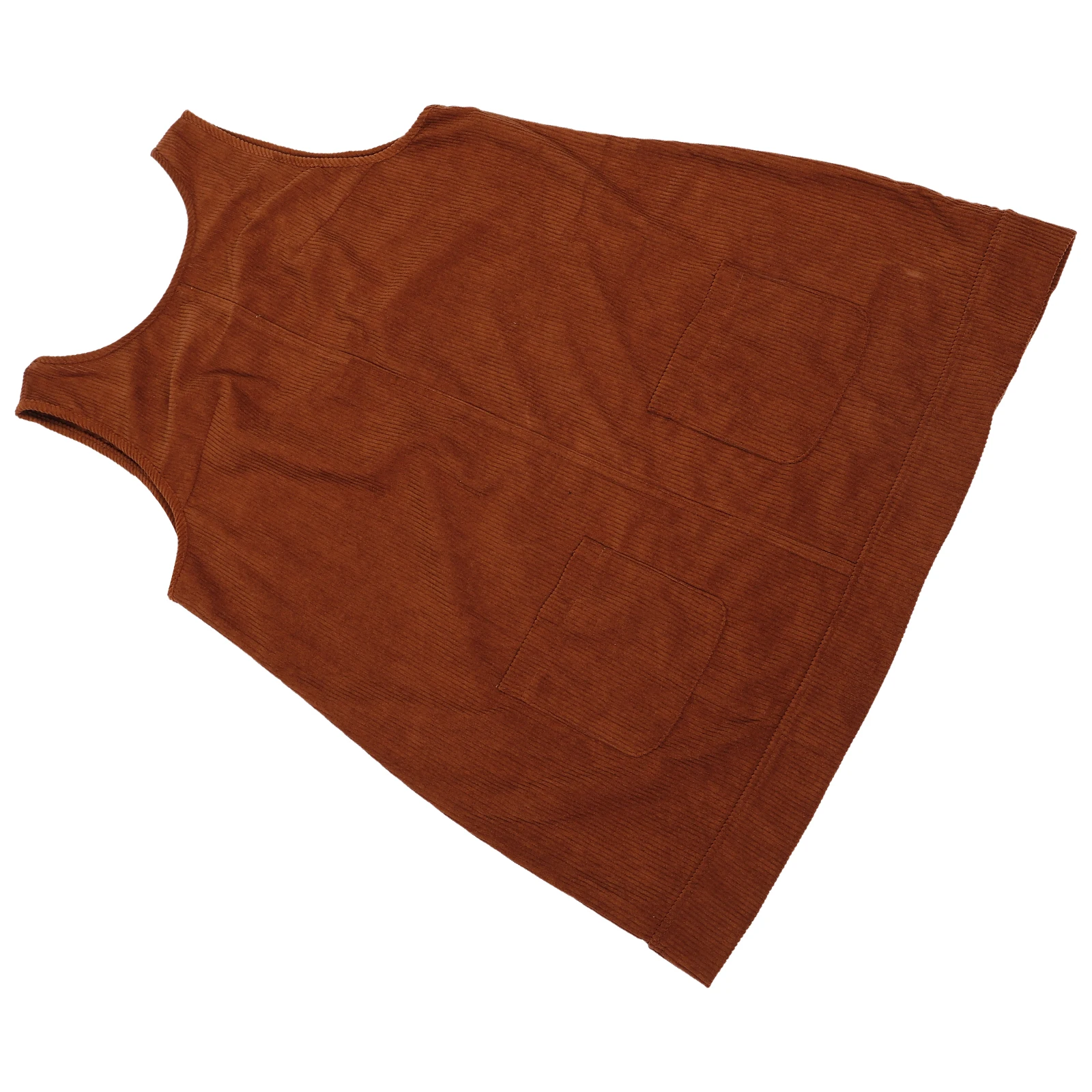 

Corduroy Vest Dress Sleeveless Mini Size M Casual Overall Dress Retro Style Pockets Fall Winter Outfit Corduroy Overalls