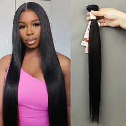 Straight Bundles Human Hair 20 22 24 Inch Brazilian Virgin Hair Bundles Remy Human Hair Weave Extensions 50 gram Per Bundle