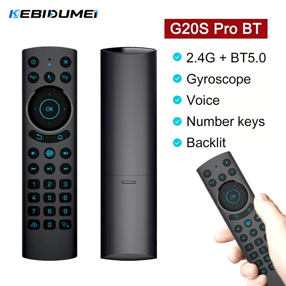 KEBIDUMEI G20S PRO BT Air Mouse 2.4G Wireless Bluetooth Gyroscope Smart Remote Control With Voice IR Learning for TV Box