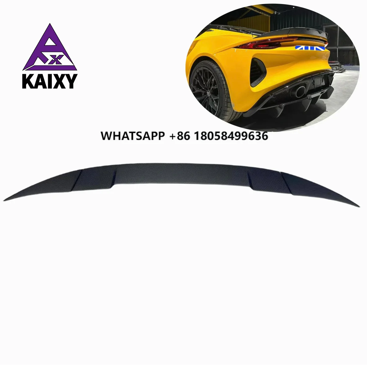 

KAIXY Dry Carbon Fiber Rear Trunk Wing for Lotus Emira Carbon Ducktail Spoiler