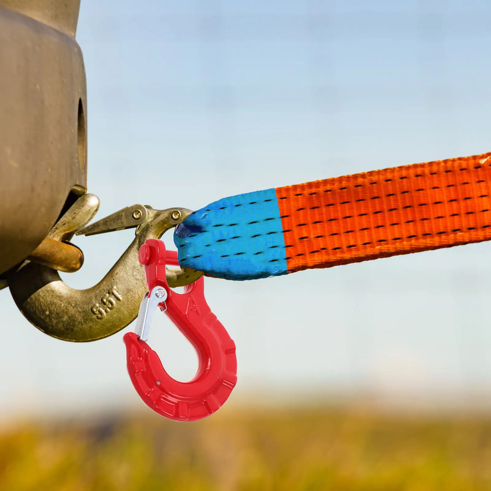 Trailer Hitch Hooks Heavy Duty Winch Lifting Shackles Hand Boat Strap Durable Unique Versatile High Capacity Easy