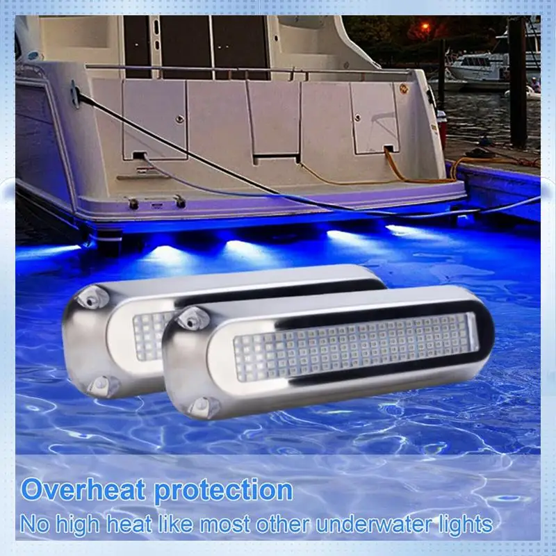 

NEW-2PC Transom Light 120 LED Underwater Boat Lights LED Waterproof Speedboat Navigation Lighting Boat RVS Yacht Accessories