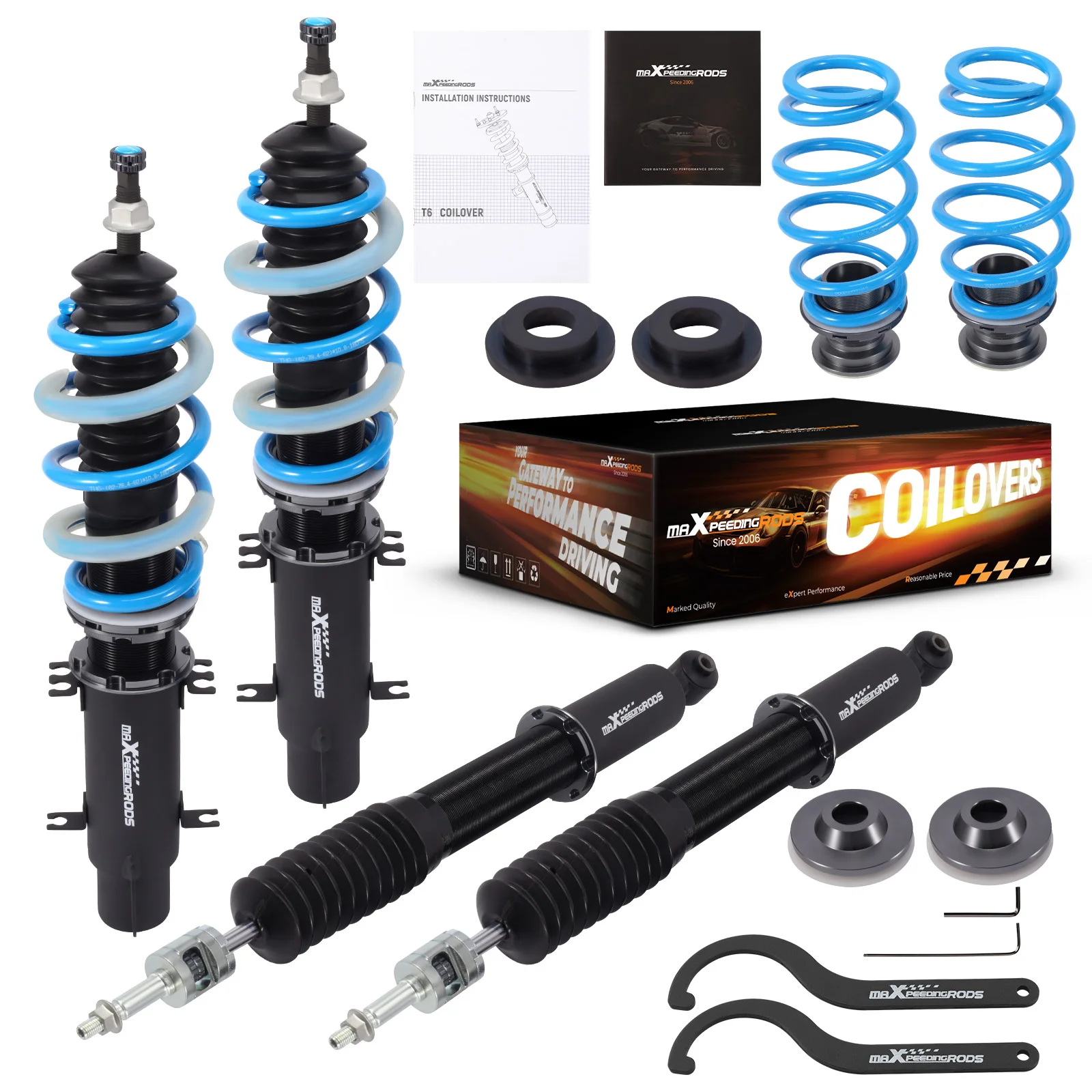 MaXpeedingrods Suspension Parts Spring Coilover Shock Absorber for VW GOLF MK4 (1J1) FWD 1997-2006