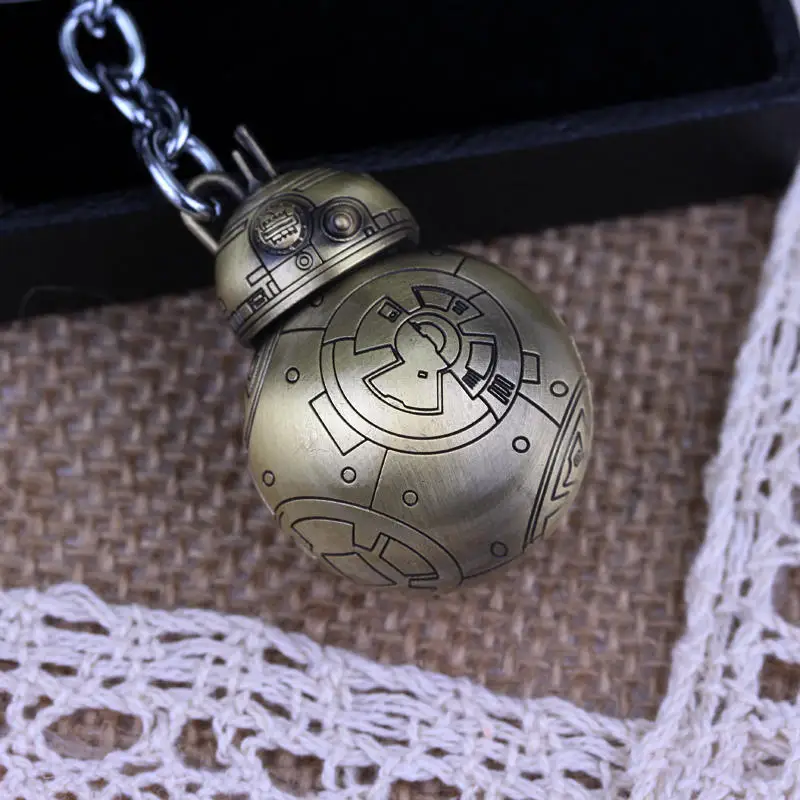 الحرب ستار روبوت BB-8 سلسلة المفاتيح BB8 ثلاثية الأبعاد القوة يوقظ سبيكة حلقة رئيسية للرجال المشجعين فيلم مجوهرات هدية Llavero