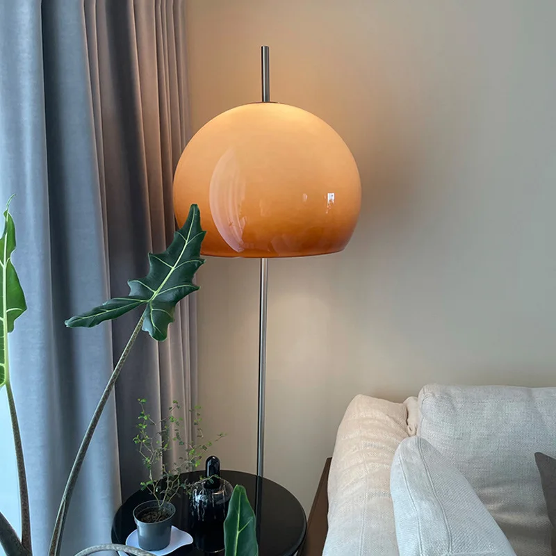 Bauhaus Vintage Mushroom Floor Lamp Bedroom Bedside Lamp Living Room Glass Ins Girls Room Vertical Lamp Standing Lamoara De Pie