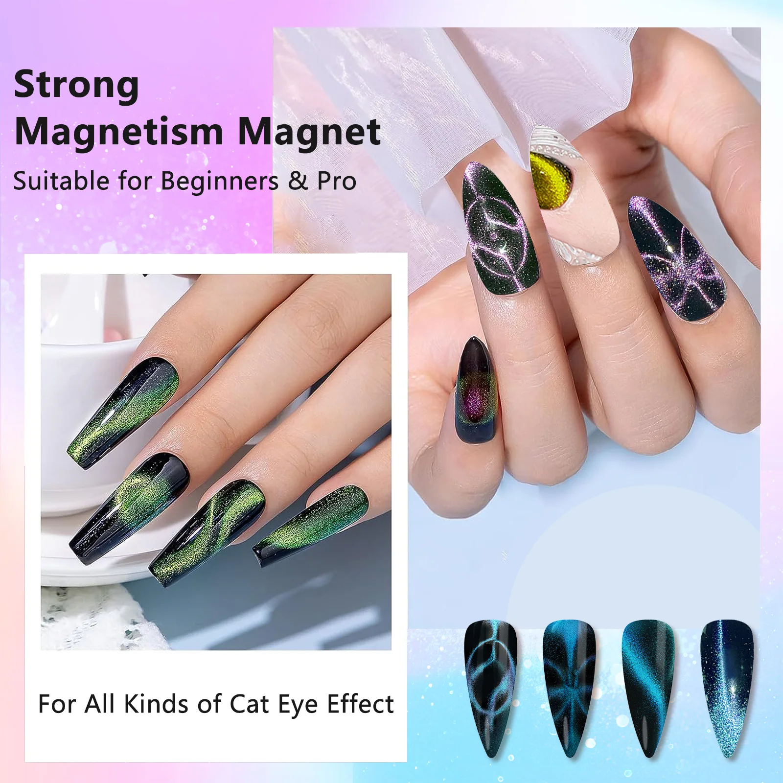 3-in-1-Nagelmagnet-Werkzeug, starker Katzenaugen-Magnet für Nägel, Gel-Nagellack, 3-in-1-Cateye-Magnetwerkzeug für Nagelkunst – Detail 6